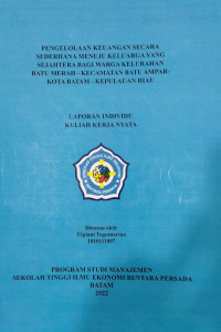 Image of PENGELOLAAN KEUANGAN SECARA SEDERHANA MENUJU KELUARGA YANG SEJATERA BAGI WARGA KELURAHAN BATU MERAH - KECAMATAN BATU AMPAR- KOTA BATAM- KEPULAUAN RIAU