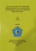 PENGARUH HARGA DAN PROMOSI TERHADAPA KEPUTUSAN MAHASISWA UNTUK BERKULIAH DI STIE BENTARA PERSADA BATAM