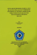 PENGARUH KUALITAS PELAYANAN DAN SISTEM INFORMASI TERHADAP KEPUASAN PALANGGAN DIKANTOR NATARIS ERRY CHANDRA, S.H.