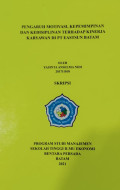 PENGARUH MOTIVASI, KEPEMIMPINAN DAN KEDISIPLINAN TERHADAP KINERJA KARYAWAN DI PT EASTSUN BATAM