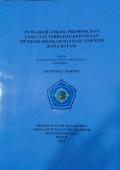 PENGARUH LOKASI, PROMOSI, DAN FASILITAS TERHADAP KEPUTUSAN MEMILIH SEKOLAH SD SINAR TIMUR DI KOTA BATAM